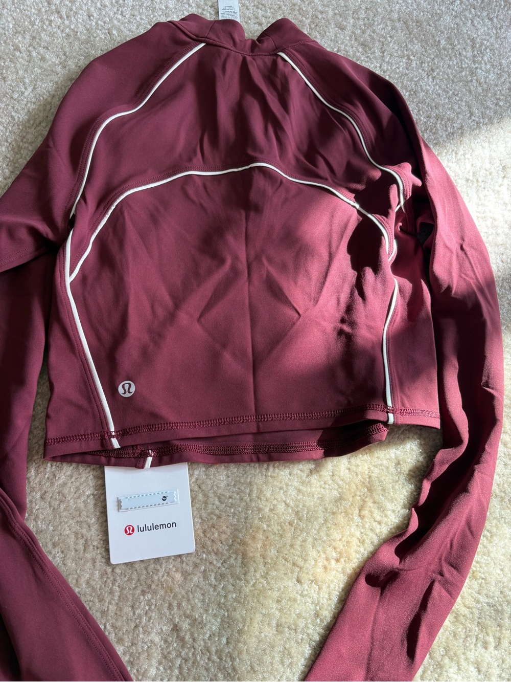 Lululemon wunder train crop half zip nwt size 6 - Picture 3 of 3